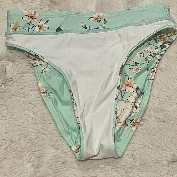 PQ Swim Pily Q high waisted bikini bottom. posies print - Picture 5 of 7